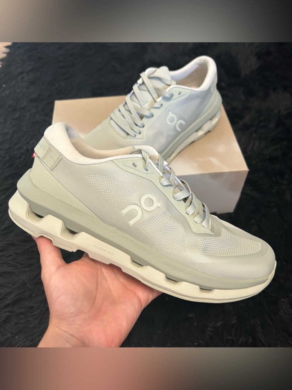 ON CLOUDZONE chalk pelican athletic training running lace up shoes sneakers 9